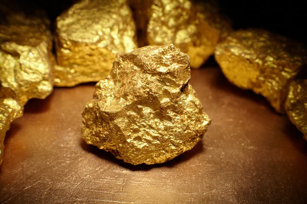 Closeup of big gold nugget