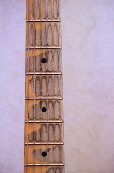 Guitar neck with old frets