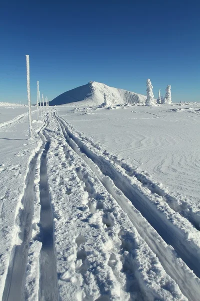 Snezka with cross-country track