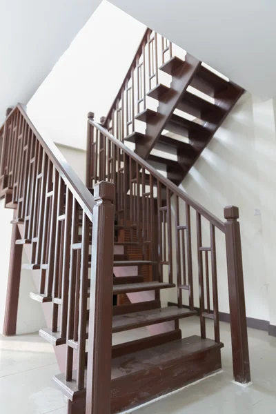 Wooden brown stair inside home