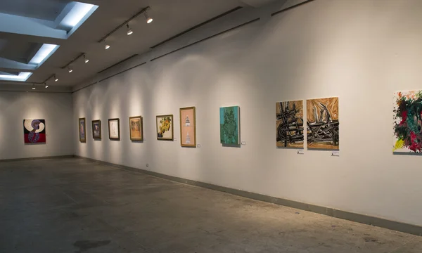 Painting showing in the art gallery