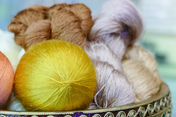 Colorful silk yarn