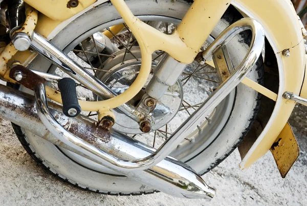 Motorbike wheel.