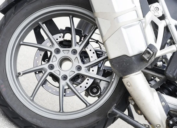 Motorbike wheel detail