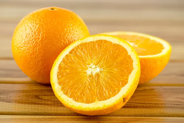 Juicy ripe orange halves
