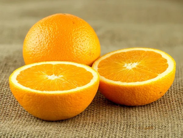 Orange fruit halves