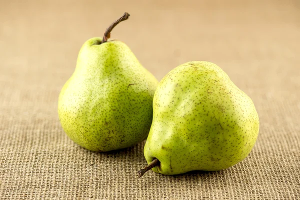 Macro of wholesome organic juicy pears