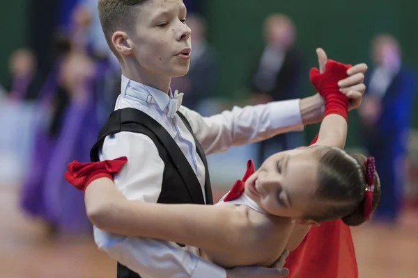 Unidentified Dance Couple Performs Juvenile-1 Standard European Program on National Championship of the Republic of Belarus