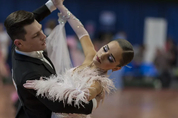 Unidentified Dance Couple Performs Juvenile-1 Standard European Program on National Championship of the Republic of Belarus