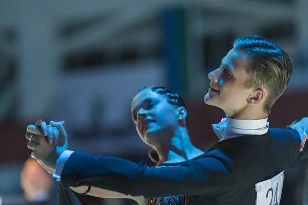 Minsk-Belarus, October 18, 2014: Unidentified Dance Couple perfo