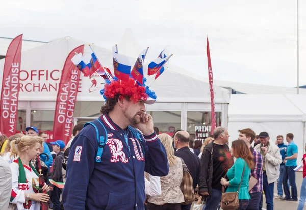 Minsk-Belarus, May, 20: Ice-Hockey Fans from Russia In Minsk Pri