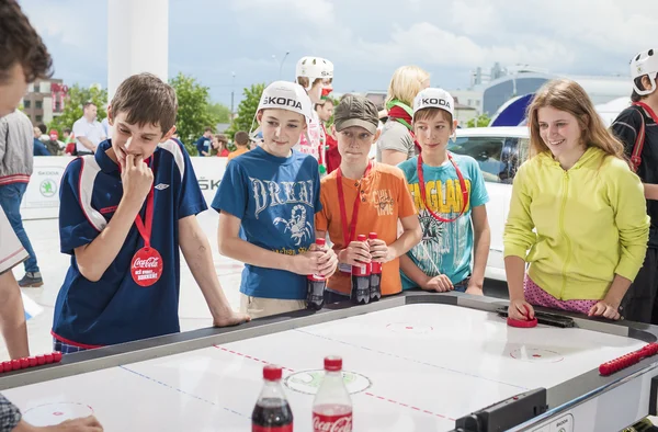 Minsk-Belarus, May, 20: Ice-Hockey Fans In Minsk having Fun Prio