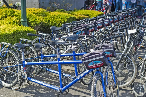 San-Francisco-United States, July 13, 2014: Line of Plenty Public Bicycles for Leisure Activities Outdoors Blazing Saddles in San-Francisco on July 13, 2014 in San-Francisco, California,