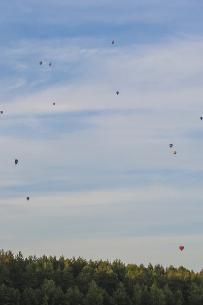 Minsk-Belarus, July 19, 2015: A lot of Air-Balloons Participating in International Aerostatics Cup Called 70 Years of Peaceful Sky Held in Minsk on July 19, 2015 in Minsk