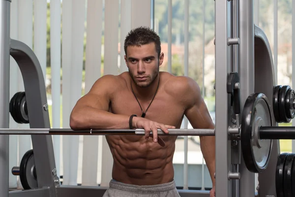 Healthy Young Man Resting In Health Club