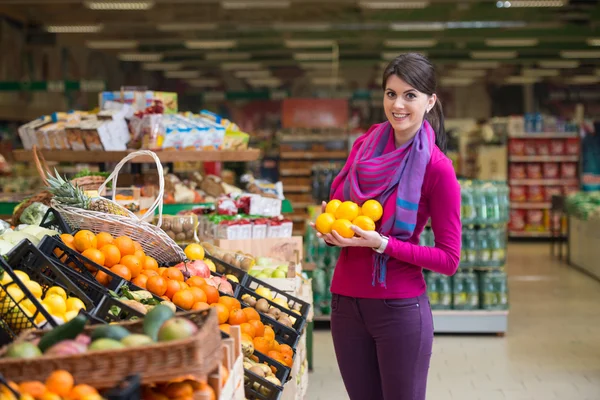 Young Woman Shopping In The Supermarket