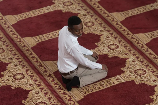 African Muslim Praying In Mosque