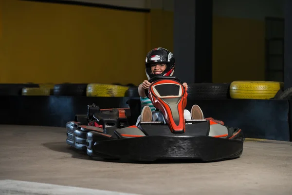 Rushing Kart And Safety Barriers Karting Race