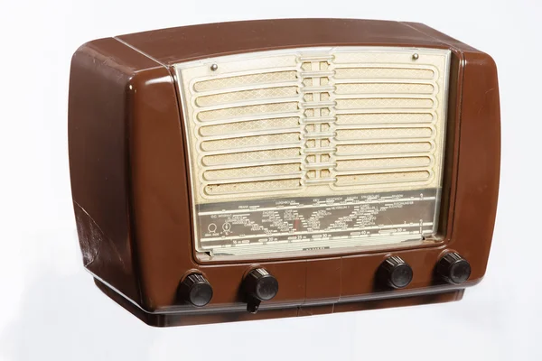 Old Radio, An old retro-style radio from the 1950's isolated on white background.