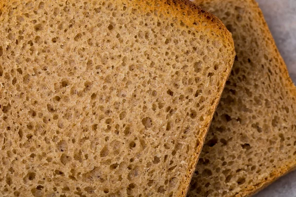 Closeup of delicious roasted rye toasts.