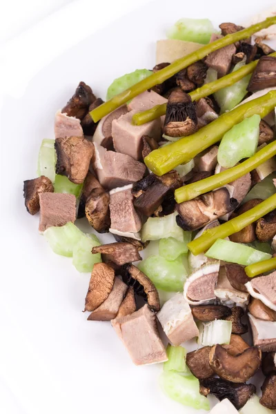 Delicious salad with beef tongue