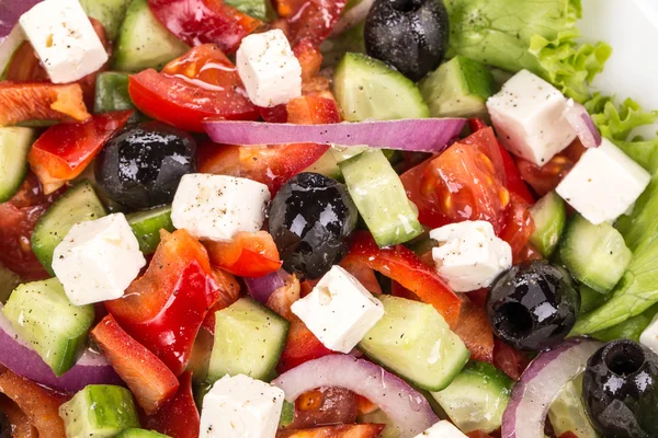 Close up of greek salad.