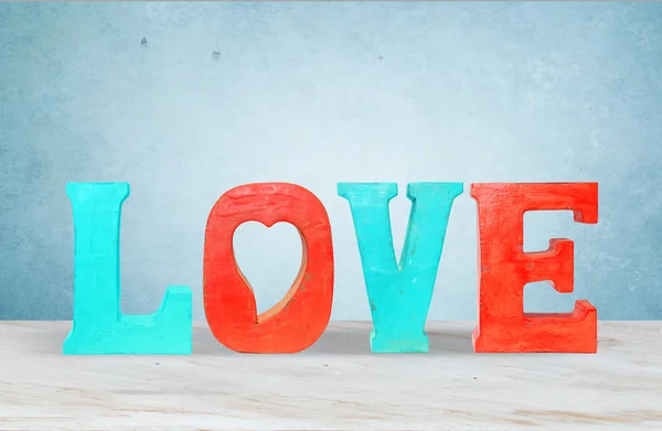 Vintage wooden letters love