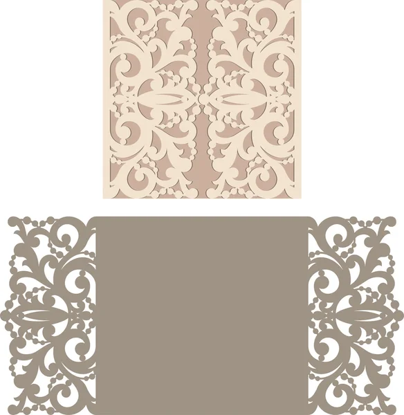 Laser cut envelope template for invitation wedding card