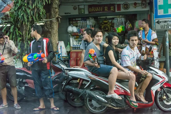 Guns and beers in Songkran festival, Thailand