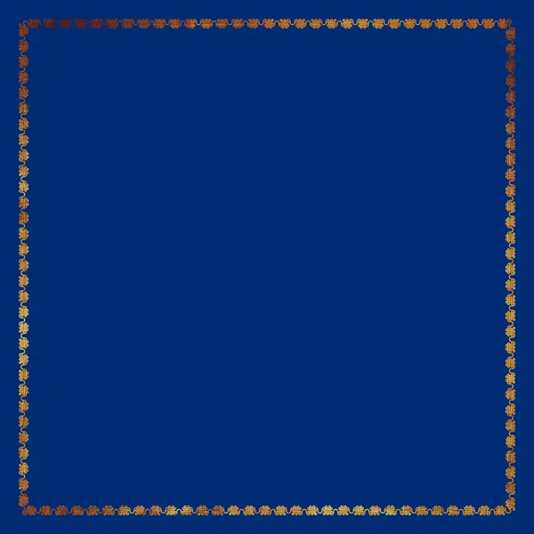 Gold texture frame border simple on blue background