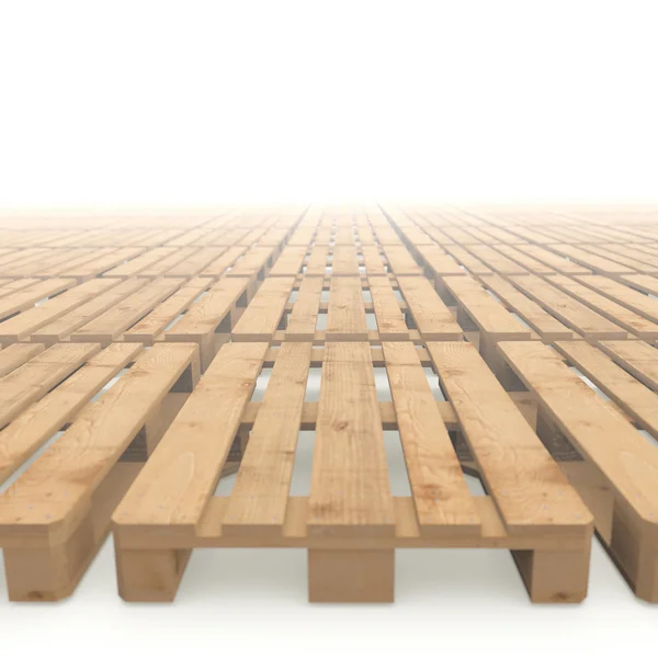 Wooden pallets stacked to the horizon