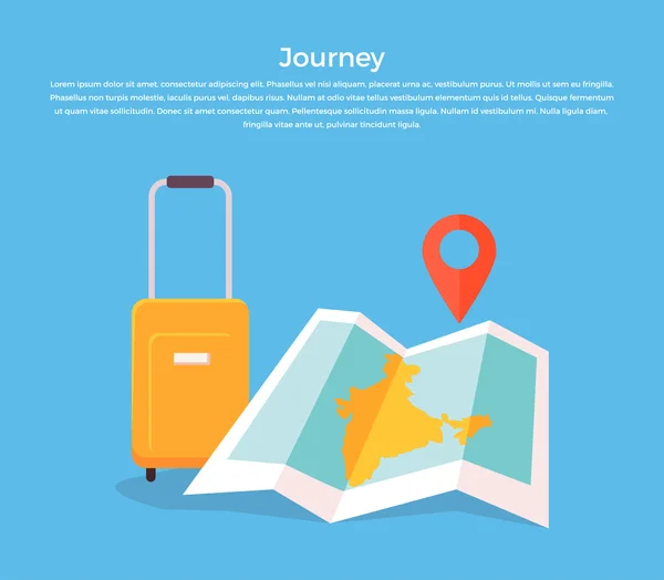 Journey Concept Luggage and Map