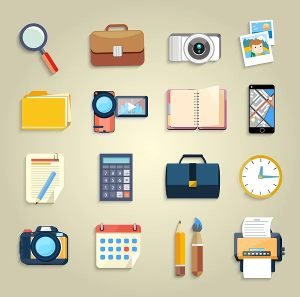 Business, office and marketing items icons