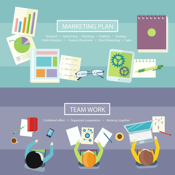 Team Work and Marketing Plan Concept