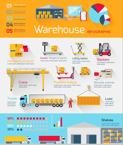 Concept Infographics Equipment Warehouse