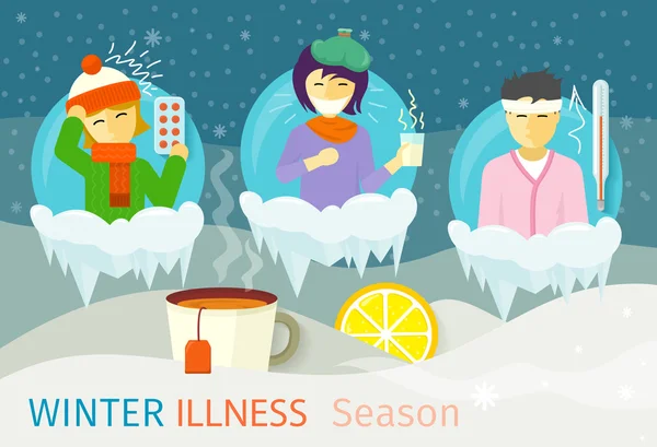 Winter Illness Season People Design