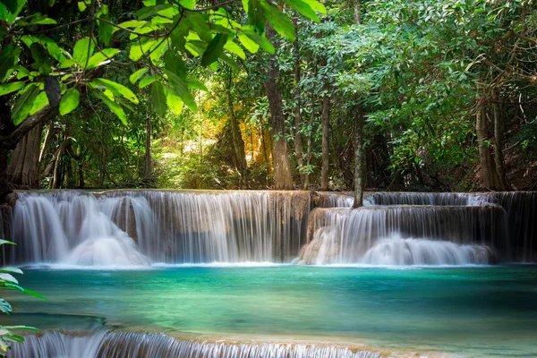 Thailand waterfall in Kanchanaburi (Huay Mae Kamin)