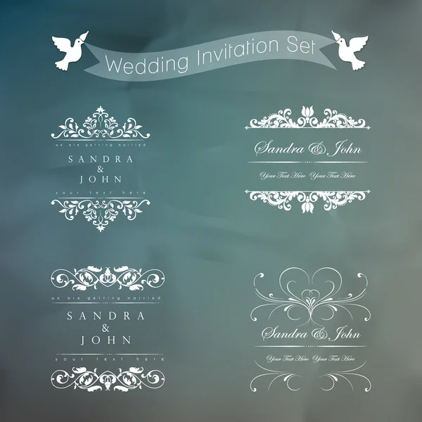 Wedding card with abstract floral background