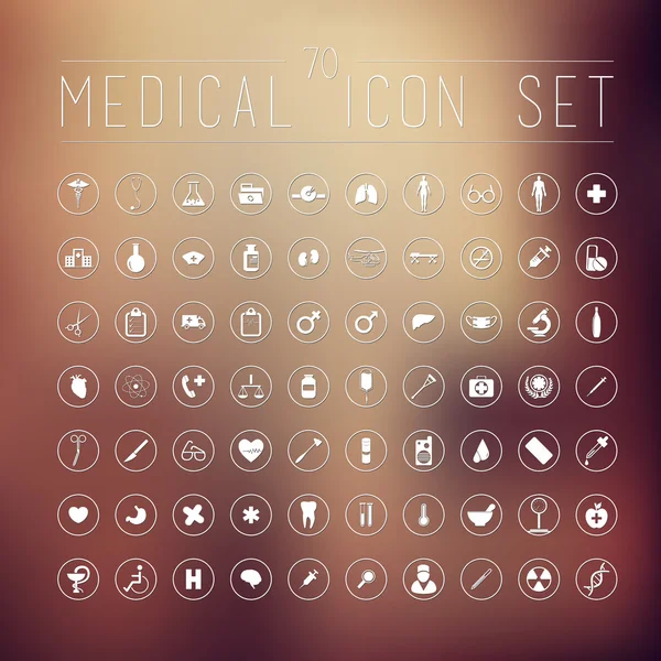70 medical icons for web