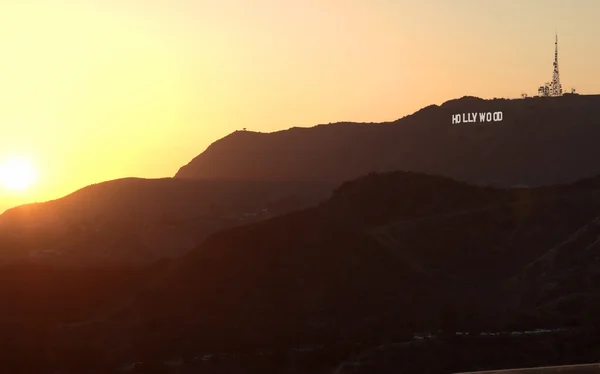 Hollywood Hills in Beautiful Sunset