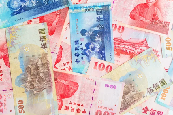 Background of New Taiwan Dollar 1000, 500 and 100