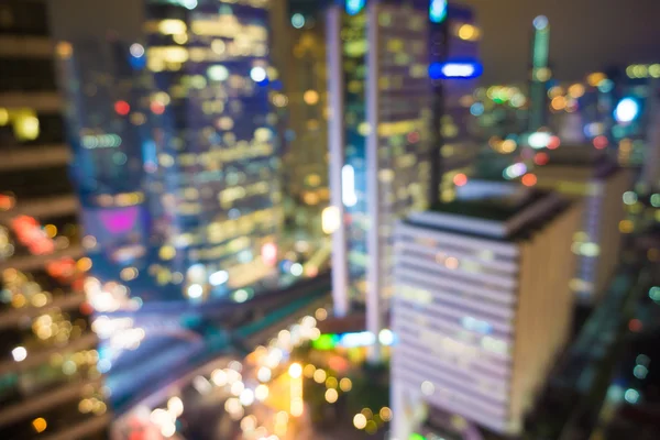 Blur view of Traffic at Bangkok city skyline