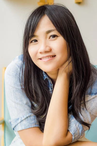 Portrait of happy smiling asian women