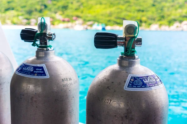 Oxygen air Tanks and Gear for Scuba Diving