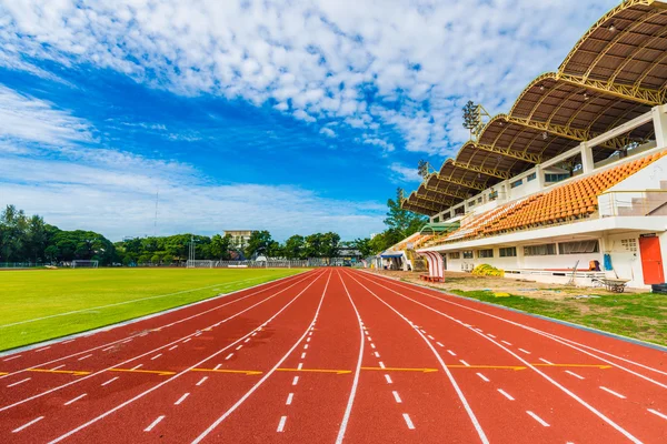 Athletics stadium with the numbering.