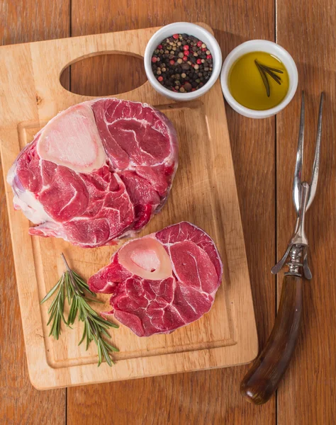 Raw fresh cross cut veal shank