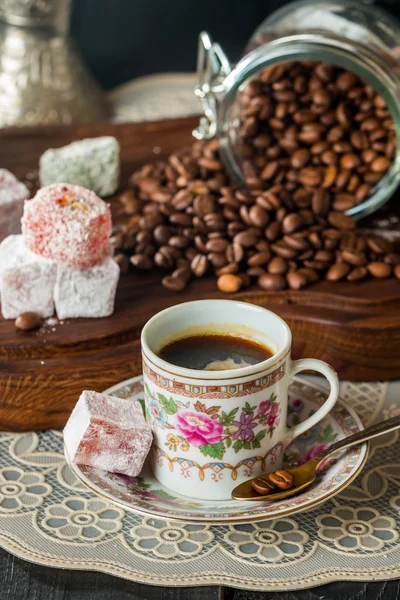 Turkish coffee with Turkish delight