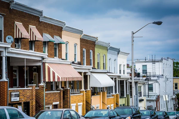 Houses on 36th Street in Hampden, Baltimore, Maryland.