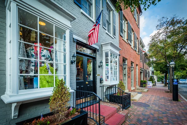 Shops in the Old Town of Alexandria, Virginia.