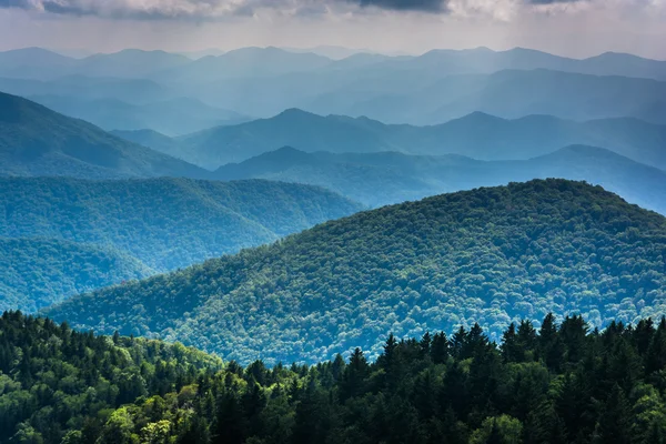 Layers of the Blue Ridge Mountains seen from Cowee Mountains Ove